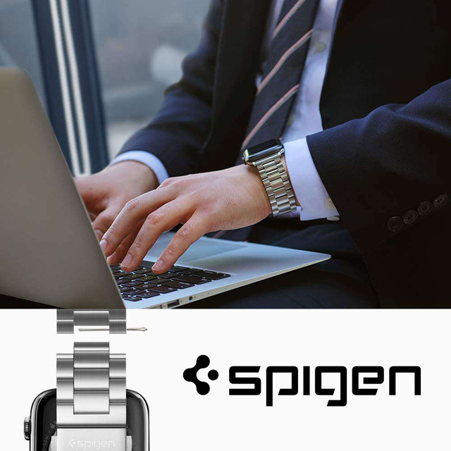 Spigen modern fit band apple watch 4 / 5 / 6 / 7 / 8 / se / ultra (42 / 44 / 45 / 49 мм) срібло
