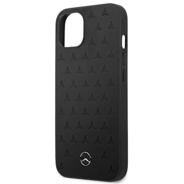 Etui Mercedes MEHCP13SPSQBK na iPhone 13 mini 5,4" pevné puzdro Kožený vzor hviezd