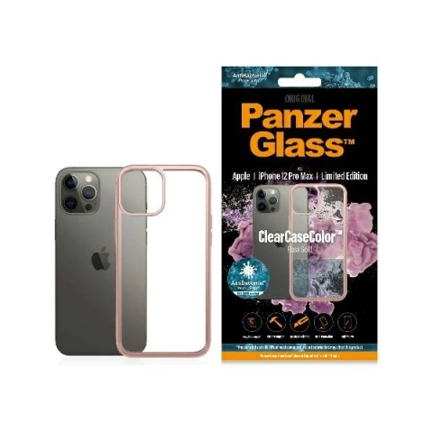 Etui PanzerGlass ClearCase pre iPhone 12 Pro Max Rose Gold AB