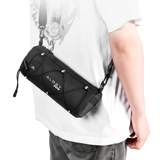 Brašna na tašku na kolo 2,5 l rám na řídítka rám na tašku obal na tašku 23,6 x 10,5 x 10 cm (S) Alogy Sport černá