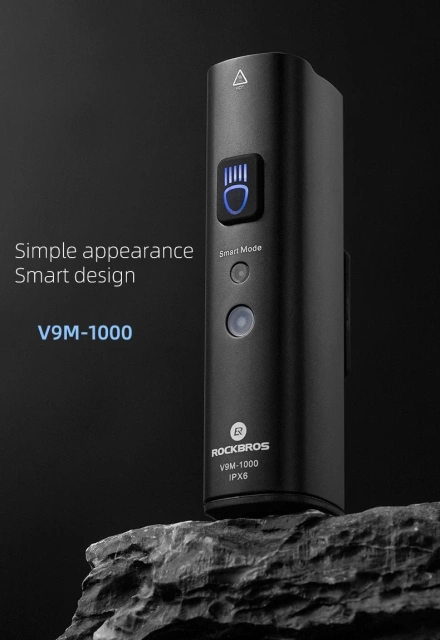 Передній велосипедний ліхтар Rockbros V9M-1000 1000lm - чорний