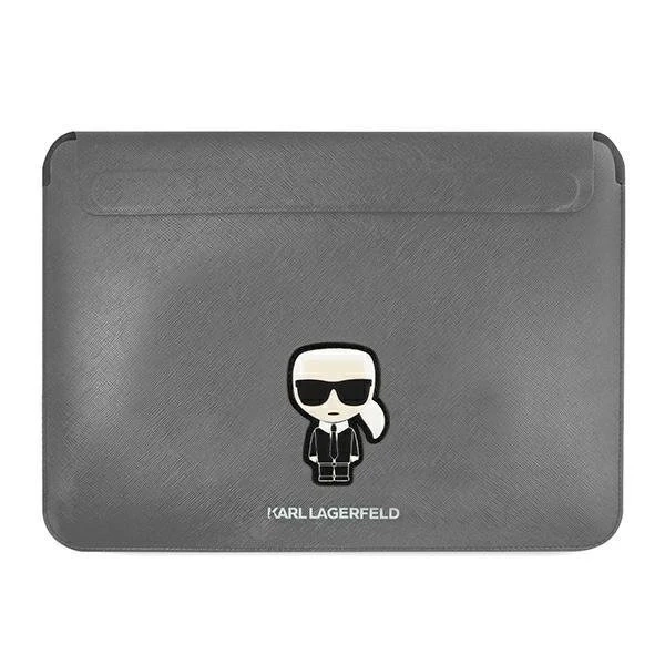 Karl Lagerfeld Sleeve KLCS16PISFG 16" srebrny/stříbrný Saffiano Ikonik Karl