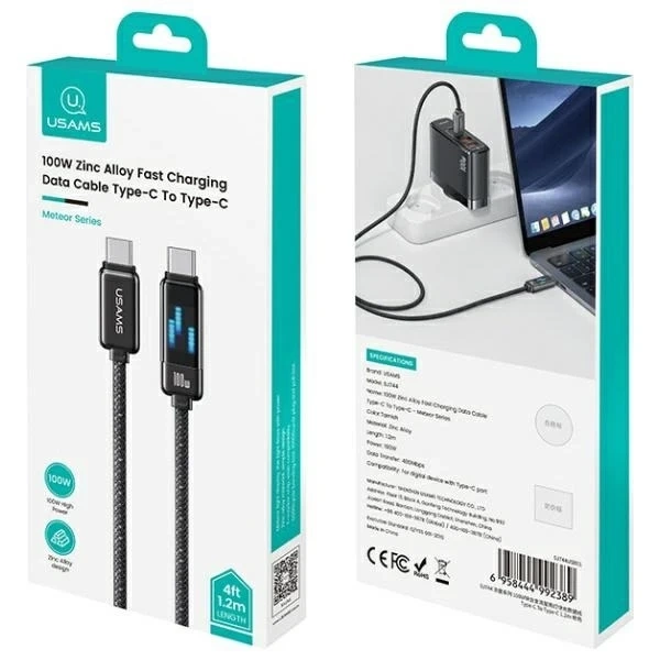 SAMS kábel USB-C na USB-C 100W 1,2m – séria Meteor
