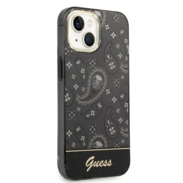 Etui Guess GUHCP14MHGBNHK pro Apple iPhone 14 Plus 6,7" černý/černý pevný obal Bandana Paisley