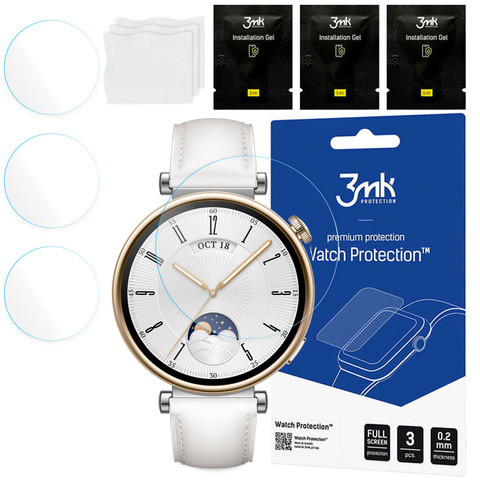 3x Гібридне скло для Huawei Watch GT 4 41mm 3mk Watch Protection screen [3 шт.]
