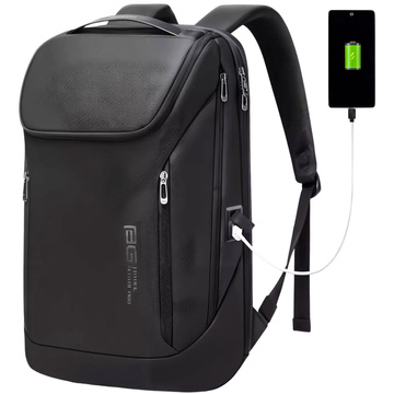 Водонепроникний рюкзак Bange сумка для ноутбука 15.6" city traveler 48x31x16 см для роботи шкільний літак чоловічий жіночий з портом USB Black