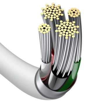 Baseus Superior USB kábel - Lightning 2,4A 0,25 m biely (CALYS-02)