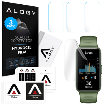 3x Alogy Hydrogel Schutzfolie für Huawei Band 8 Smartwatch