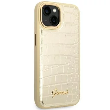 Etui Guess GUHCP14MHGCRHD do Apple iPhone 14 Plus 6,7" złoty/gold hardcase Croco Collection