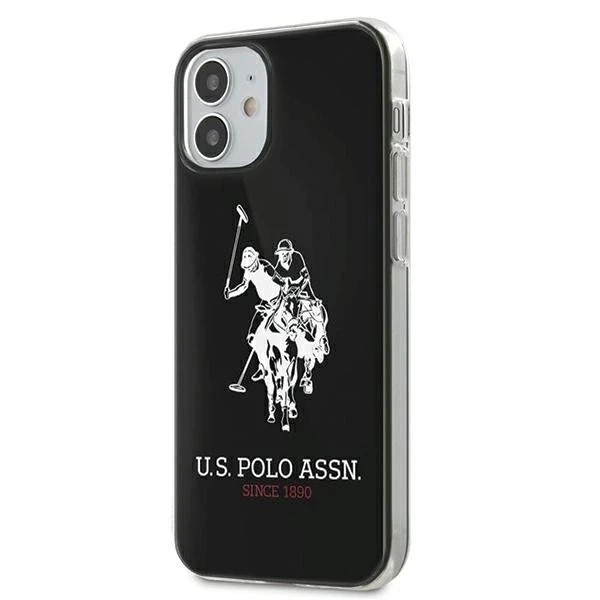 Чохол для телефону US Polo Shiny Big Logo iPhone 12 mini 5.4". чорний/чорний
