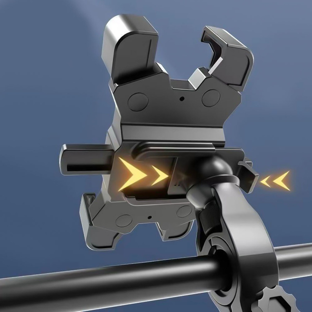 Alogy One Touch Bike Holder for Phone 4.5-7" on Handlebar for Bike Motorcycle Scooter Black Bike Light