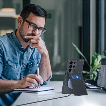 Etui Portfelowe do Samsung Galaxy S25 Ultra Dux Ducis Rafi II Czarny