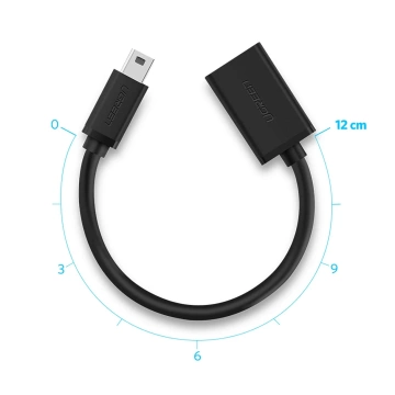 Ugreen US249 mini USB-B to USB-A OTG Adapter 10cm 480Mbps Black