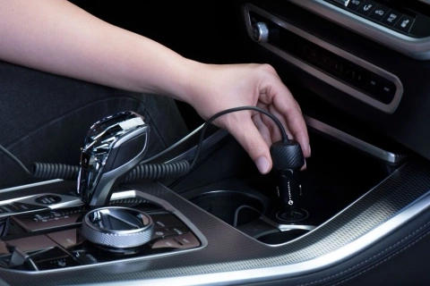 Forcell Carbon Car Charger 38W USB-C USB QC 3.0 PD Cable 1.5m