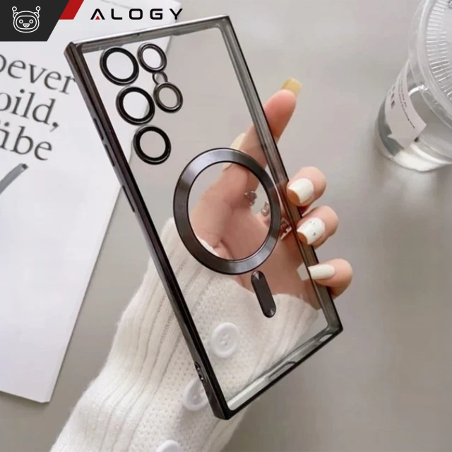 Чохол MagSafe для Apple iPhone 16 Pro Max Alogy Glamour Luxury Ring Housing Gold-Transparent