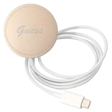 Zestaw Guess GUBPN61H4EACSK Case Charger iPhone 11 6,1" čierny/čierny pevný obal 4G Print MagSafe