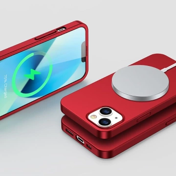 Joyroom 360 Full Case Cover pro iPhone 13 Zadní a přední kryt Tvrzené sklo červené (JR-BP927 červené)