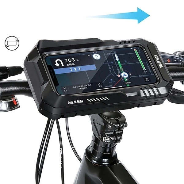 Wildman FK4 Bike Handlebar Bag Waterproof Phone Bag Black