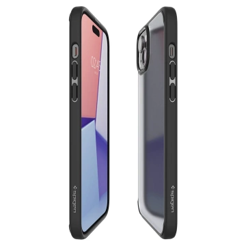 Etui Spigen Ultra Hybrid, mrazivo čierna pre iPhone 15 Plus