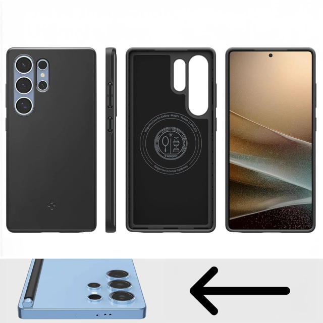 Etui do Samsung Galaxy S25 Ultra Black Spigen Thin Fit Mag MagSafe