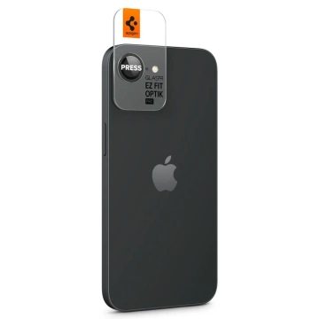 Захисний чохол для камери для iPhone 16e Spigen Optik Pro Glas.TR "EZ Fit", 2 шт., чорний