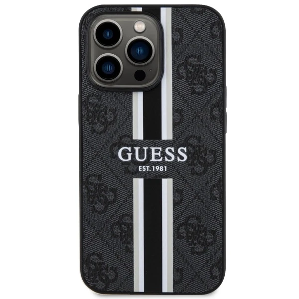 Etui Guess GUHMP13XP4RPSK für iPhone 13 Pro Max 6,7" Hardcase 4G bedruckte Streifen MagSafe