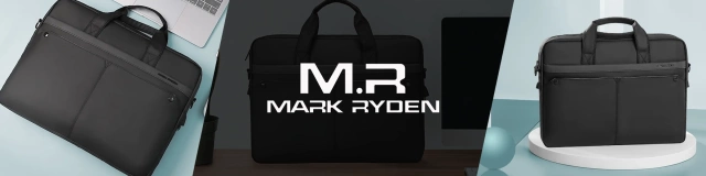 Mark Ryden 15.6" Laptop Bag, Waterproof, Stylish and Roomy 9L, Lightweight 0.5kg, with Laptop and Tablet Pocket 9.7", Suitcase Strap - Black