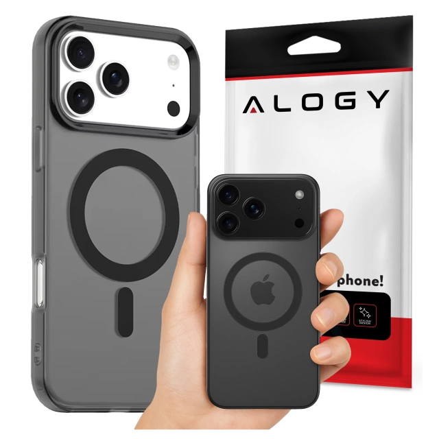 Чохол для Apple iPhone 16 Pro Max Alogy MagSafe Hybrid Matte Case Matte Cover with Lens Protection Black