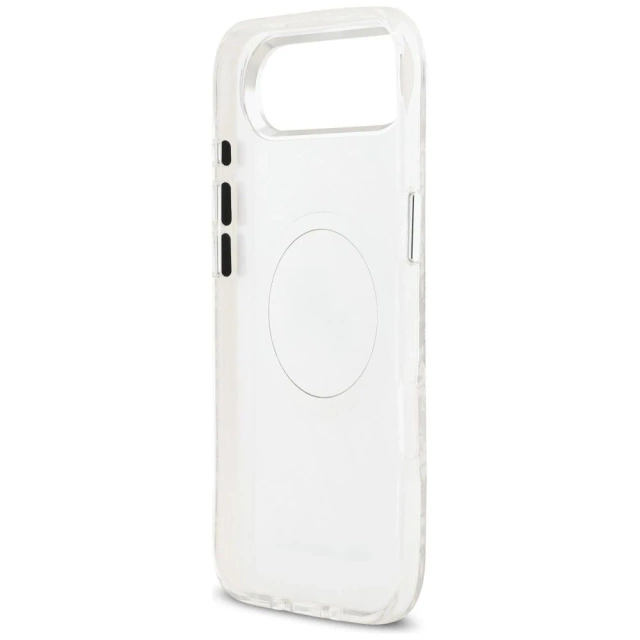 Etui Ochronne do iPhone 17 Air Karl Lagerfeld IML Glitter K&C Heads MagSafe Szary