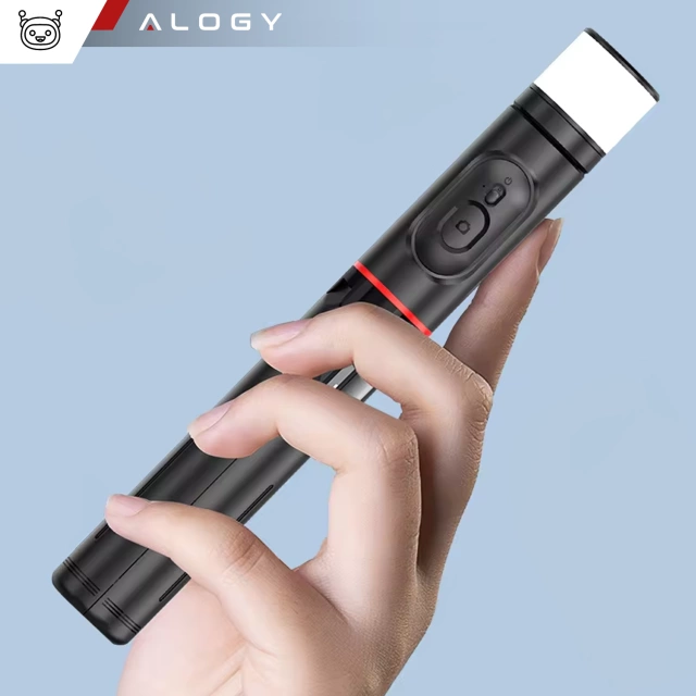 Selfie tyč Bluetooth stick Alogy Tripod Držiak telefónu na statív na fotografie s diaľkovým ovládaním 75,8 cm čierny