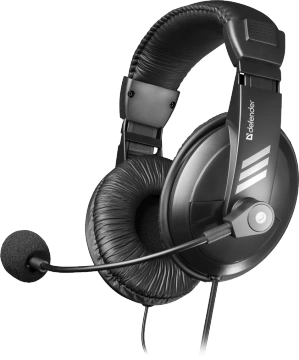 SŁUCHAWKI DEFENDER Z MIKR GRYPHON 750 4-PIN CZARNE