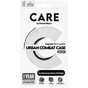 Чохол для Samsung Galaxy S25 Edge CARE від PanzerGlass Urban Combat Black QI