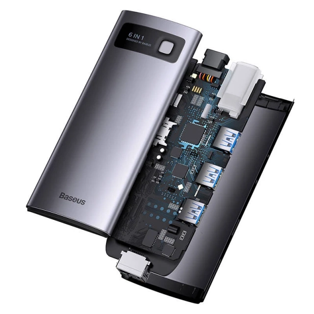 Концентратор 6w1 серії Baseus StarJoy, USB-C до HDMI 3 x USB 3.0 USB-C PD RJ45