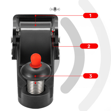 Bicycle bell for the bike universal RockBros Big Ring aluminum strong for the handlebar 100dB waterproof black