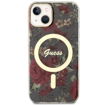 Etui Guess GUHMP14SHCFWSA do iPhone 14 6.1" hardcase Flower MagSafe