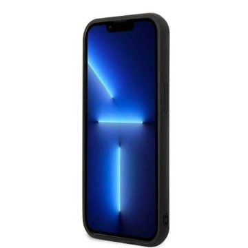 Ochranné pouzdro na telefon Karl Lagerfeld KLHCP13L3DKPK pro Apple iPhone 13 Pro / 13 6.1" černo/černé pevné pouzdro Ikonik Patch