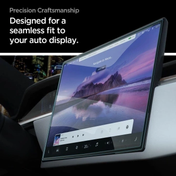 Tvrzené sklo Spigen Glas.tr "EZ FIT" Tesla Model X 2022 / Model S 2021 černé