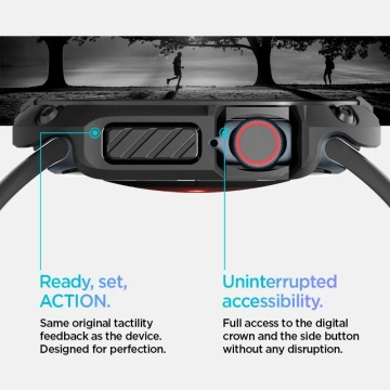 APPLE WATCH 10 (46MM) BLACK SPIGEN TOUGH ARMOR TEMPERED GLASS CASE