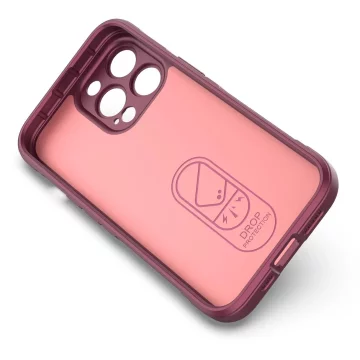 Elastické pancéřové pouzdro Magic Shield Case pro iPhone 13 Pro Max ve vínové barvě