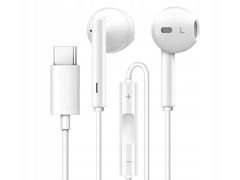 Wired headphones for Huawei CM33 USB-C Type C remote control microphone white