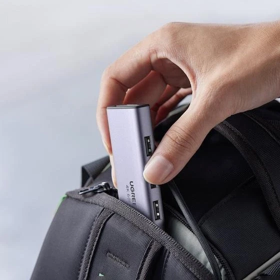 Ugreen 6in1 multifunctional USB HUB Type C - 3x USB 3.2 Gen 1 / HDMI 4K 60Hz / SD and TF card reader gray (60383 CM511)