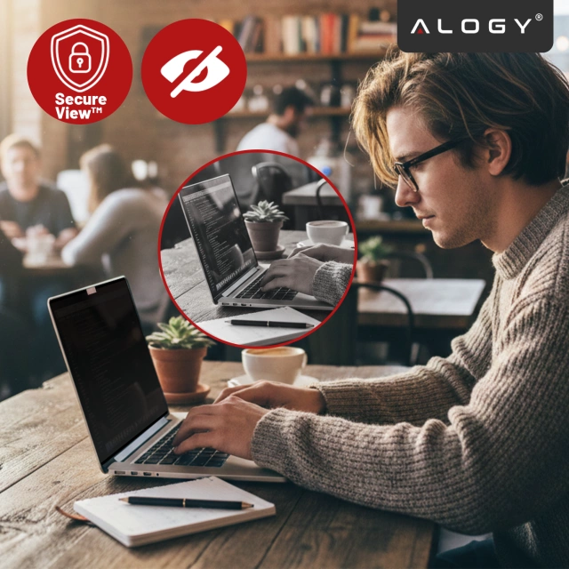Magnetická fólia na ochranu súkromia pre Macbook Air 15" 2023-2025 - Ochrana súkromia, jednoduchá inštalácia, kryt na úschovu, redukcia odleskov - Alogy SecureView™