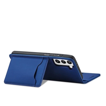 Magnet Card Case case for Samsung Galaxy S22 (S22 Plus) cover card wallet stand blue
