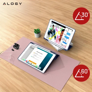 Pouzdro pro Apple iPad 10.2 9 Gen 8/7 2021/2020/2019 Chytré pouzdro na tužku Alogy TPU Kryt na tablet modré sklo