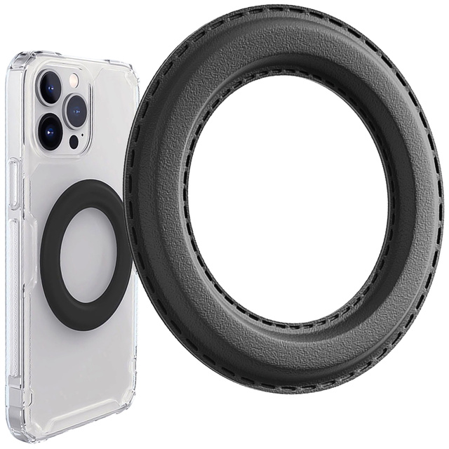 Magnetic plate for MagSafe sticker Ring Ring Holder cover Universal leather Alogy Magnetic black