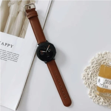Smartwatch strap Beline Elegance strap universal for 20mm brown/brown