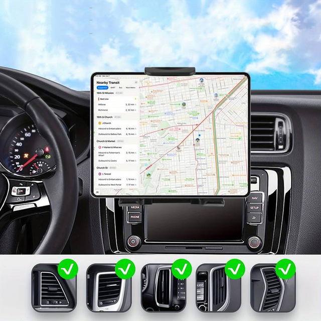 Alogy AirVent Držák do auta na telefon, tablet 4-11" pro mřížku ventilace Černá