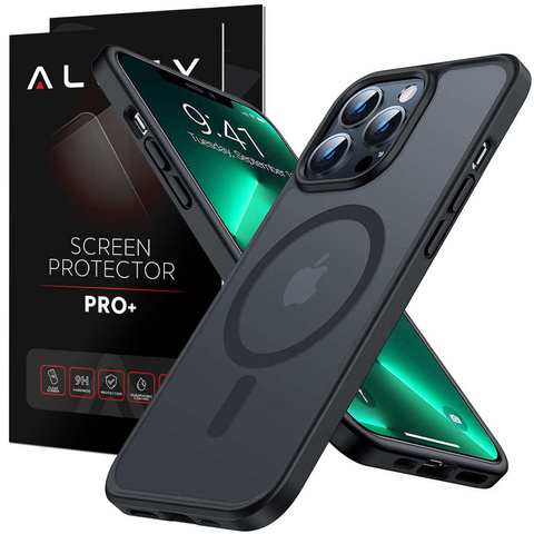 Ochranné pouzdro MagMat MagSafe pouzdro na telefon pro Apple iPhone 13 Pro Matte Black Glass