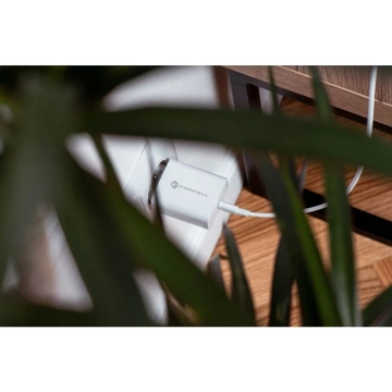 Rychlonabíječka Forcell 25W PD QC 4.0 USB-C Kabel USB-C na USB-C bílý