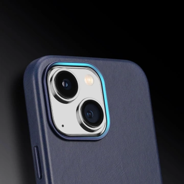 Puzdro Dux Ducis Neapol iPhone 14 magnetické kožené puzdro MagSafe modré
